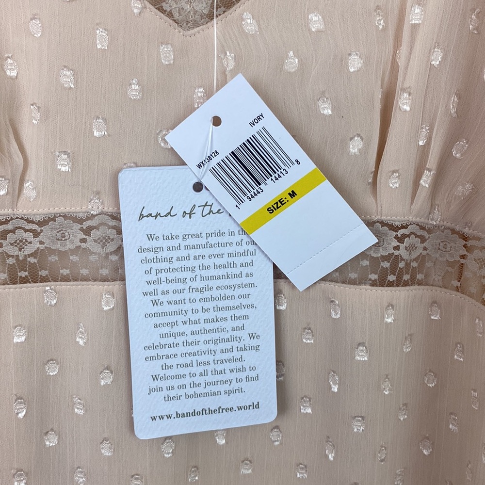 NWT Band of the Free | Amalie Ivory Slip Midi Dress M - Picture 14 of 16